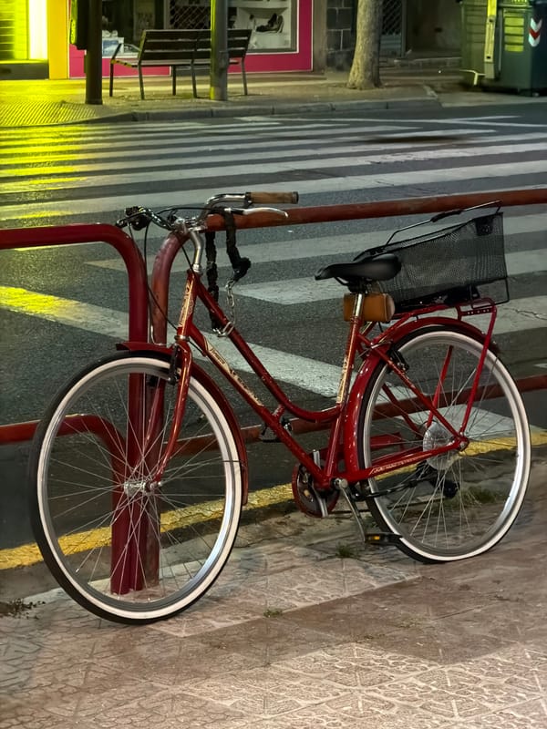 Evening street life documented in Logroño, Spain