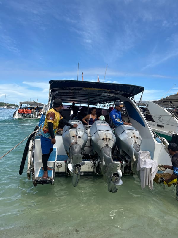Morning beach operations and daily life in Ao Nang