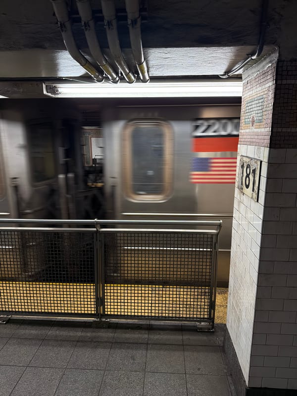 NYC commuter documents subway journey through Washington Heights