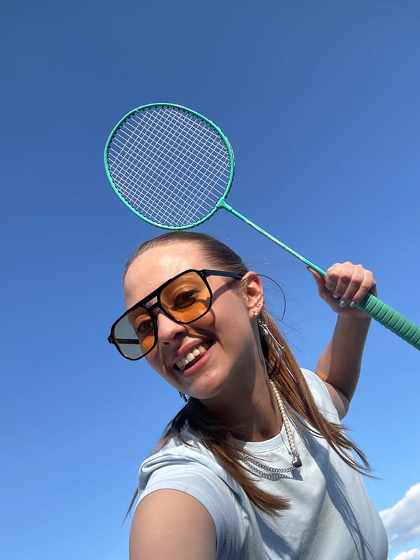 Badminton afternoon in a Khimki park, summer 2026
