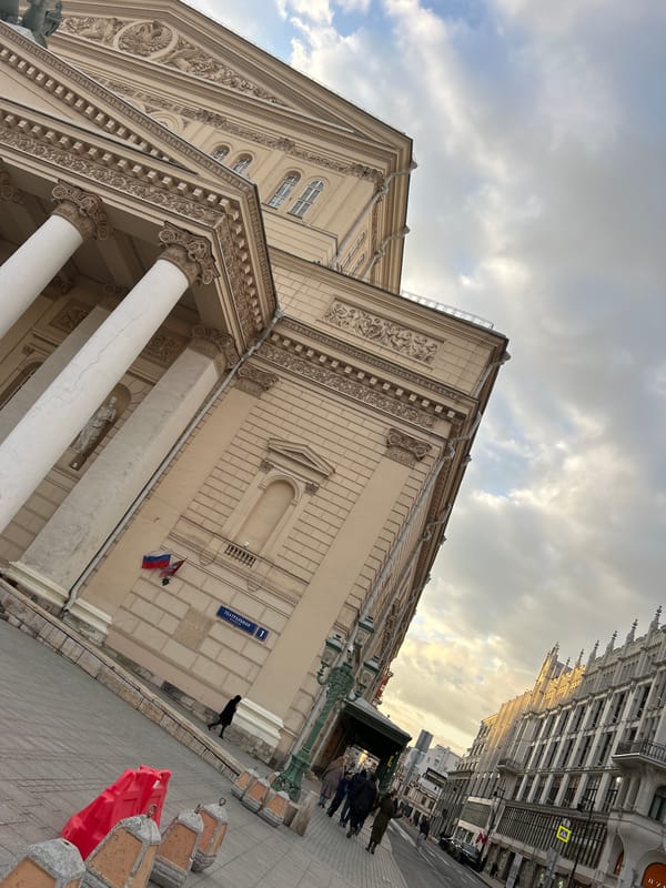 Urban scenes with mixed architecture captured near Bolshoi Theatre
