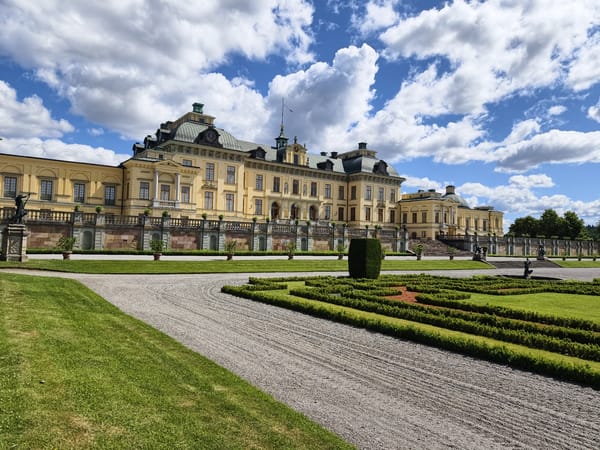 Morning at Drottningholm Palace and its baroque gardens
