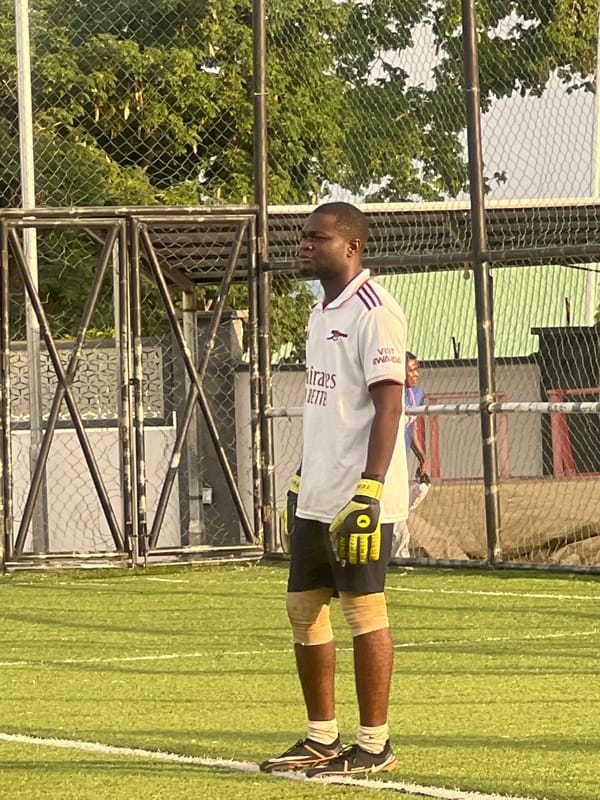 Afternoon football session at an artificial turf complex in Jalingo