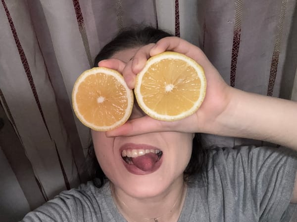 Lemon halves, a knife, and a goofy close-up in Ukraine