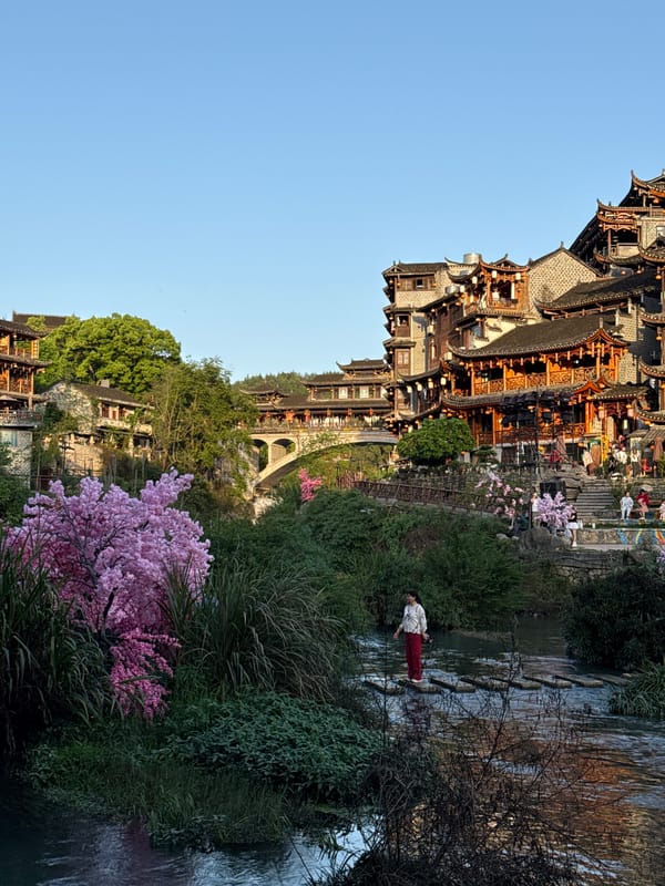 Traditional architecture and lantern-lined streets documented in Furong, China