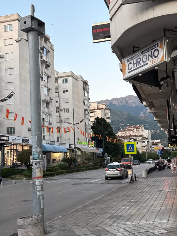 Person documents casual afternoon moments across Montenegro locations