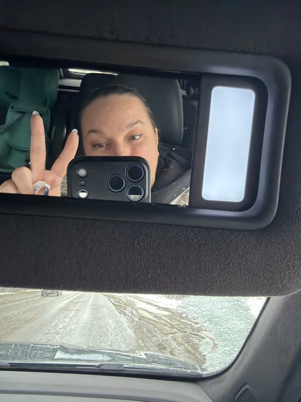 Woman documents early morning winter drive through snowy Chaikovsky