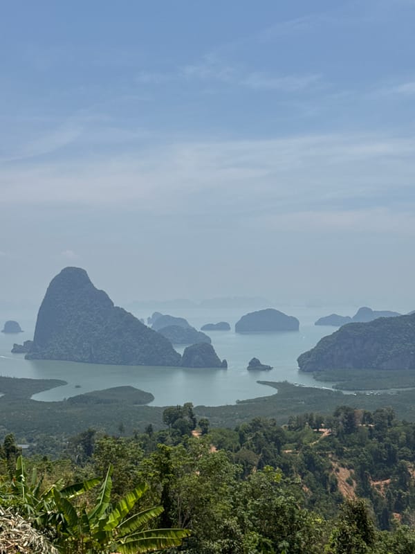 Karst bay landscape photographed in Ban Khlong Khian, Thailand