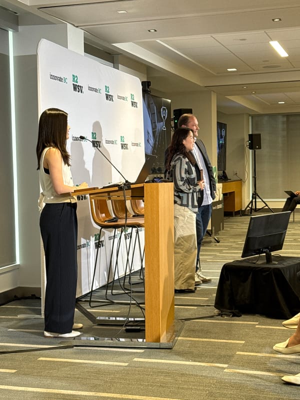Business conference with female speakers held in Vancouver high-rise