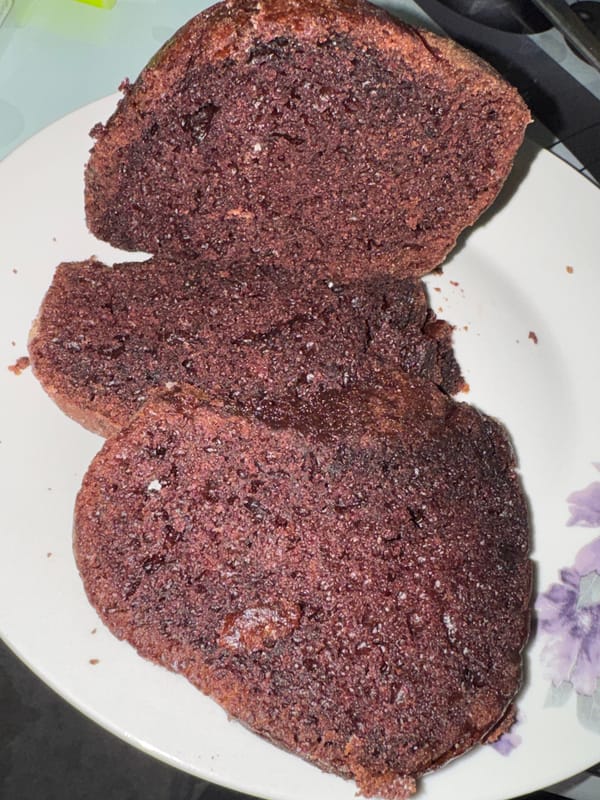 Chocolate cake slices photographed in Berkovitsa home
