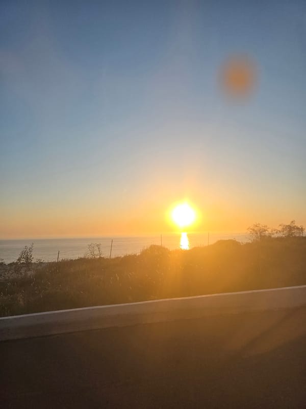 Vibrant ocean sunset photographed from Ensenada vantage point