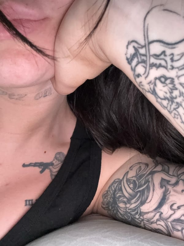 Personal documentation session captures tattoos and intimate moments in Dobrich