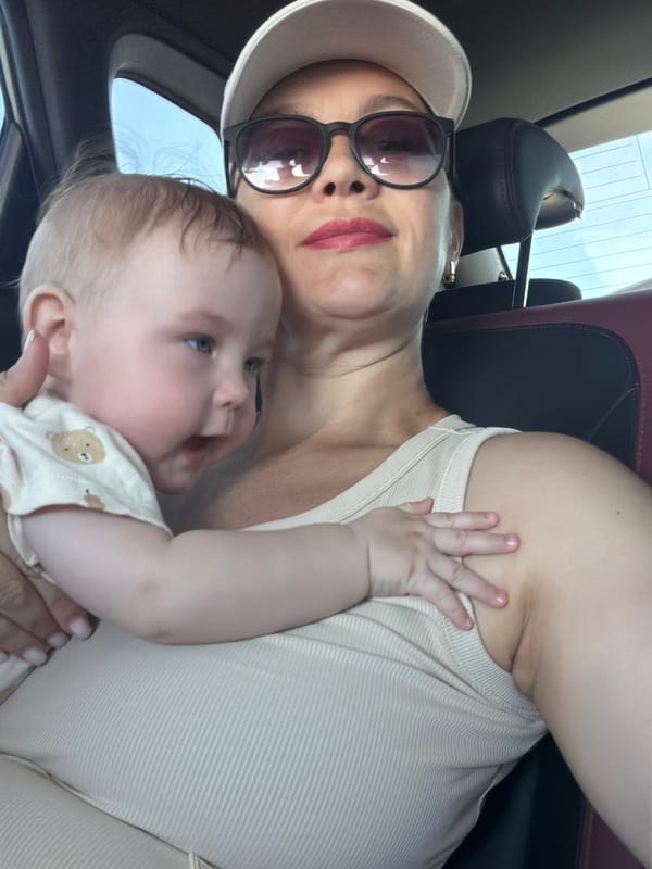 Casual summer moment with a baby in Chaikovsky, Russia