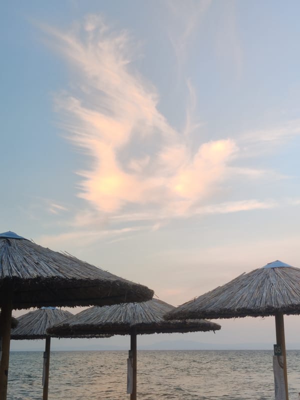 Summer evening on the Katerini beachfront, shops and dancing