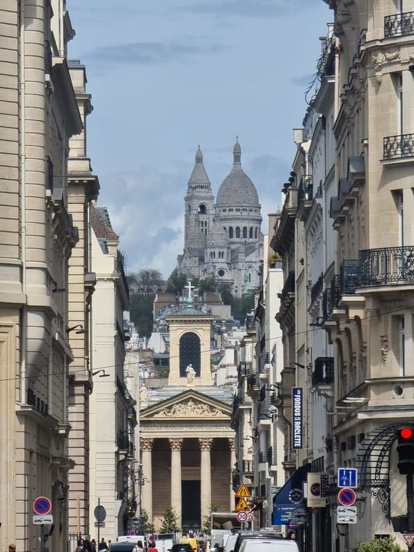 Witness captures Paris street scene with Sacré-Cœur visible