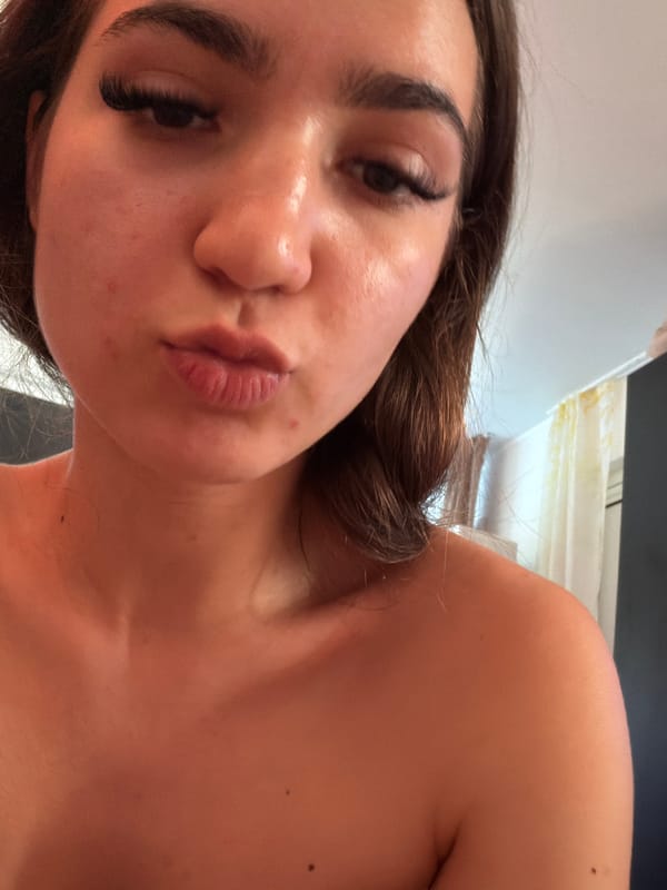 Woman takes selfies in Voynegovtsi, Bulgaria