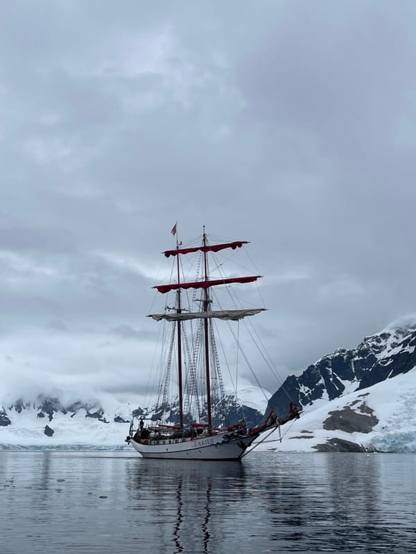 Tall ship JOLKIEN spotted in Antarctic waters