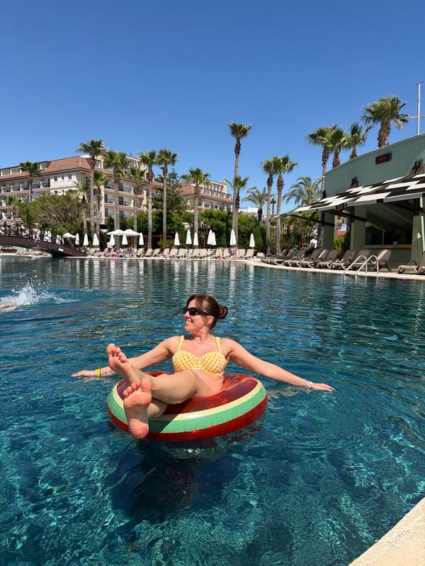 Poolside leisure moments documented in Serik, Turkey resort area