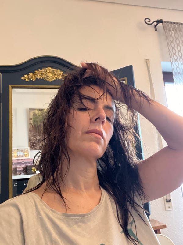 Woman takes indoor selfie in Konz, Germany