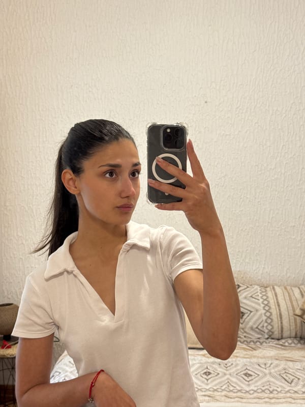 Woman documents personal routine in Sutomore, Montenegro