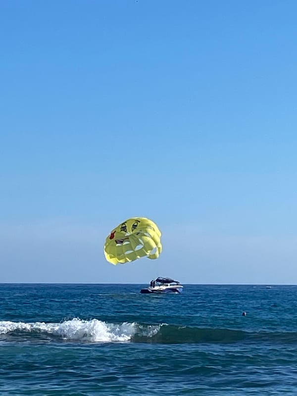 Beach activities observed along Alanya coast during afternoon hours