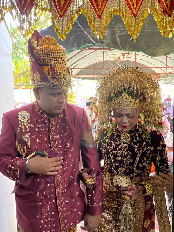 Traditional Islamic wedding ceremony in Kulam Baro, Indonesia