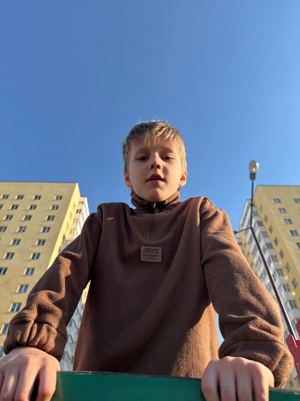 Children play at Victory Day celebration in Tobolsk playground