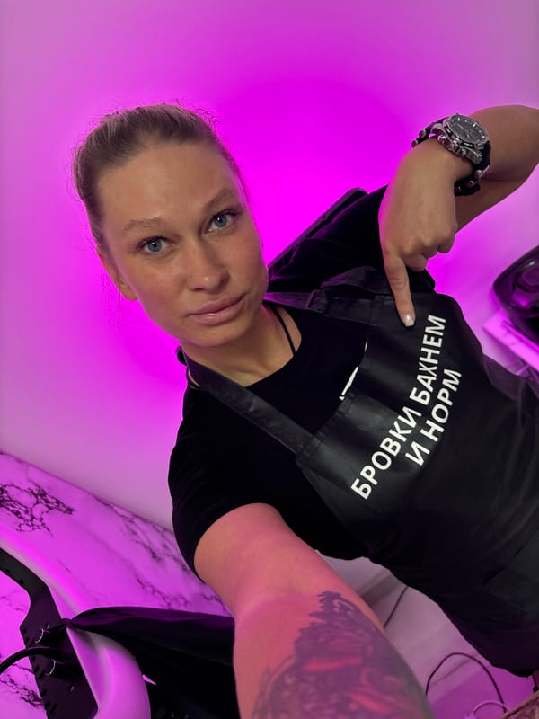 Woman documents self-portraits in morning photo session, Perm