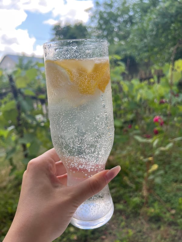 Drinks, cooking, and grapevines on a slow summer afternoon