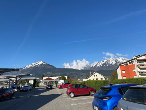 Alpine town views captured in La Mure, France