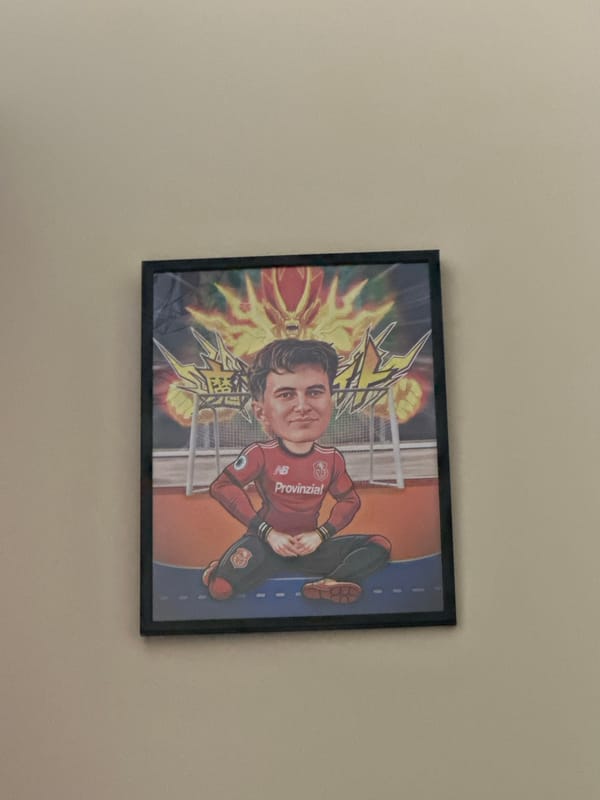 Soccer-themed artwork spotted on Sofia wall
