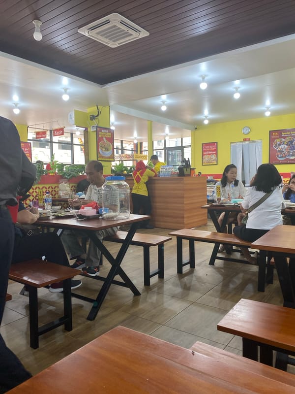 Morning stop at a soto warung in North Jakarta