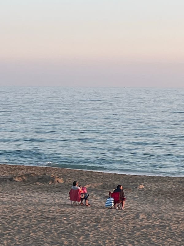 Sunset captured with cat along Alanya beach promenade