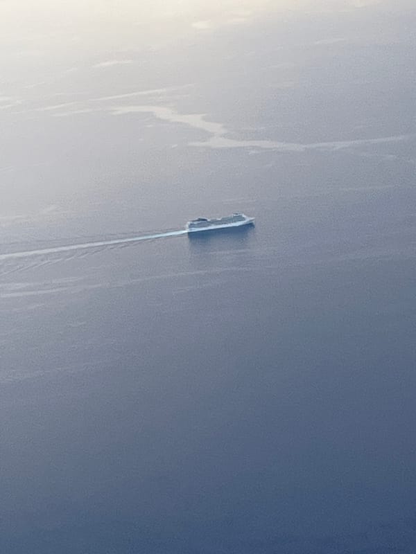 Ship observed moving through calm waters near Barcelona coast