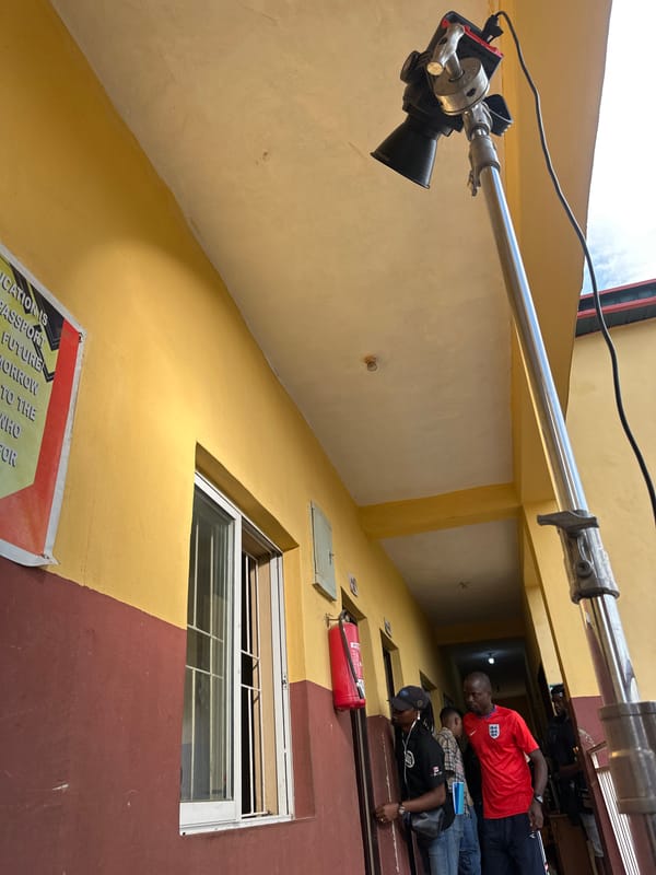Photography shoot documented in Lagos with professional equipment