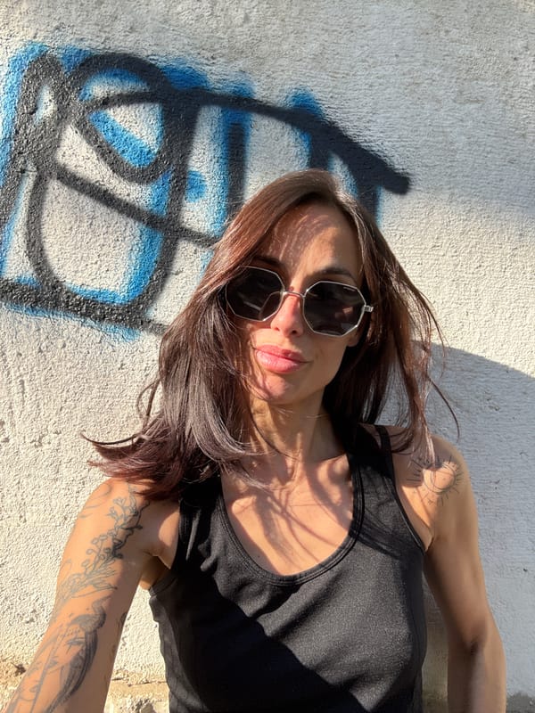 Tattooed woman photographed multiple times across Pleven, Bulgaria