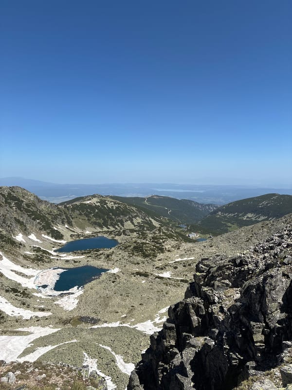 High up in the Rila Mountains on a clear summer morning