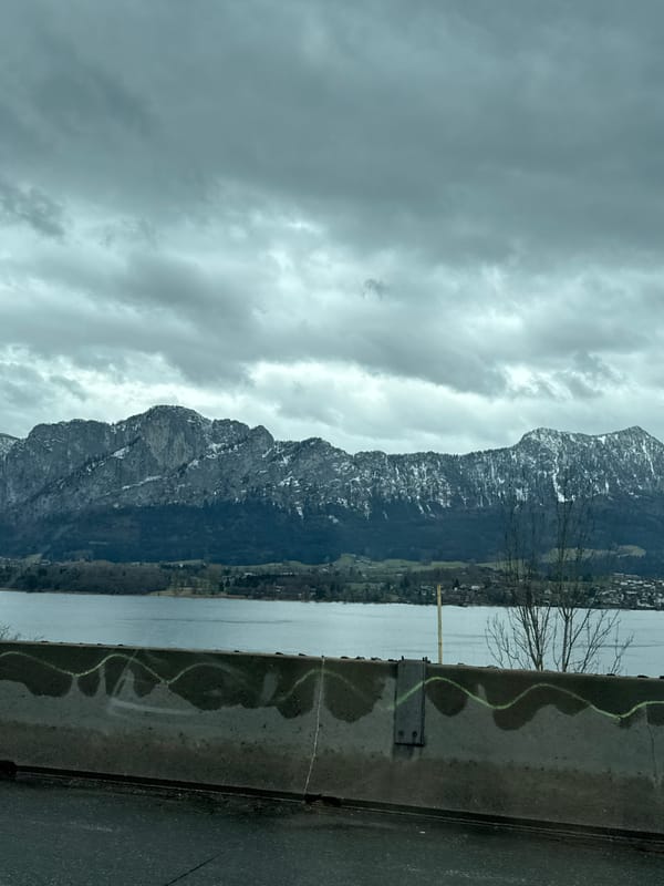 Overcast mountain landscape photographed in Tiefgraben, Austria