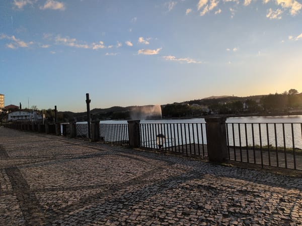 Sunset riverside walk documented along Tua River in Mirandela