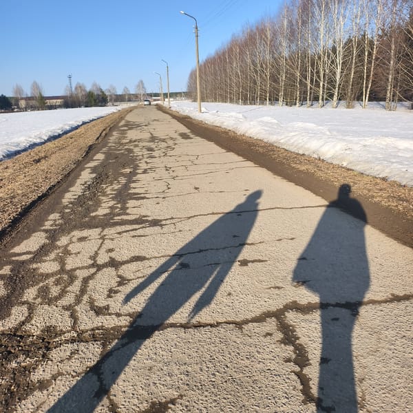 Spring thaw conditions documented in rural Foki, Russia