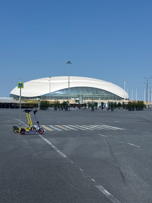 Fisht Olympic Stadium on a quiet summer morning in Sirius