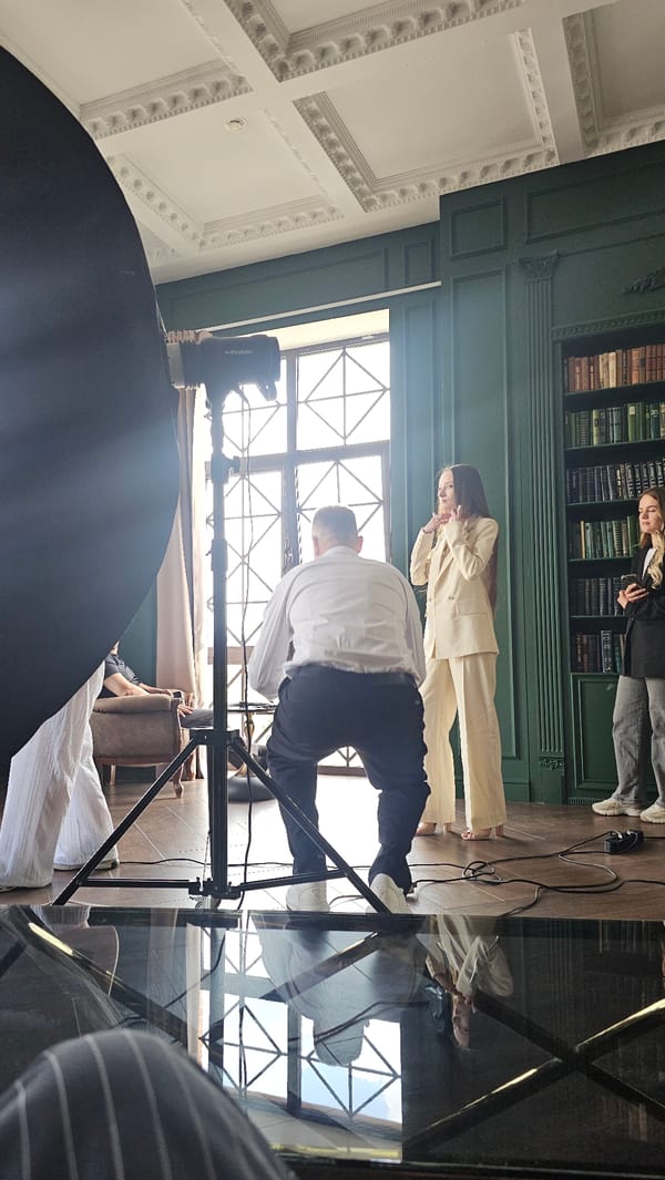Professional photoshoot documented in Rostov-on-Don indoor venue