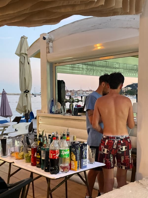 Evening scenes across Budva's beaches and waterfront areas