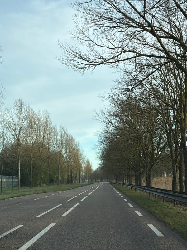 Morning road scene documented in Helmond, Netherlands