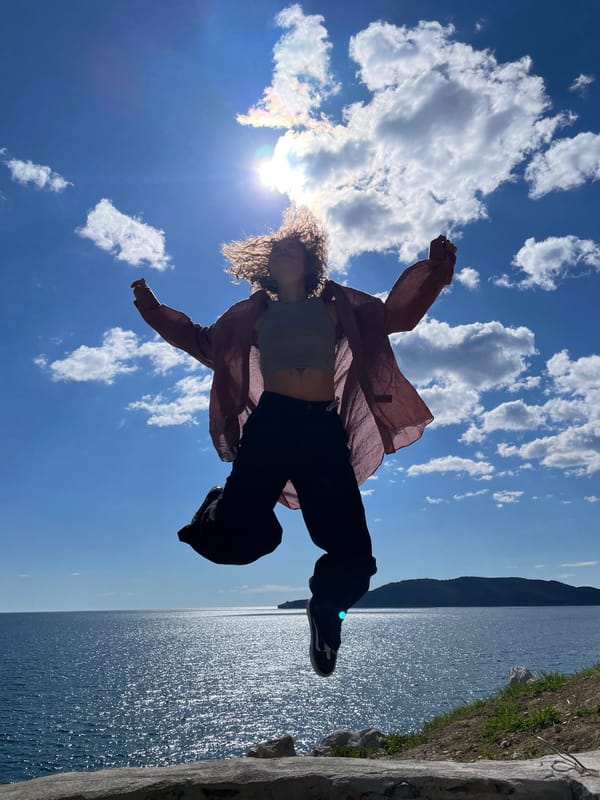 Woman enjoys casual beach visit at Montenegro's Kamenovo coast