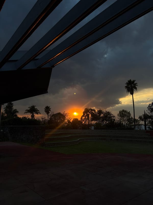 Evening sunset and local moments captured in Mexican town