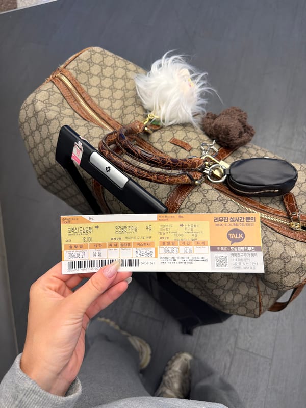 Foreign traveler books airport limousine bus in Seoul