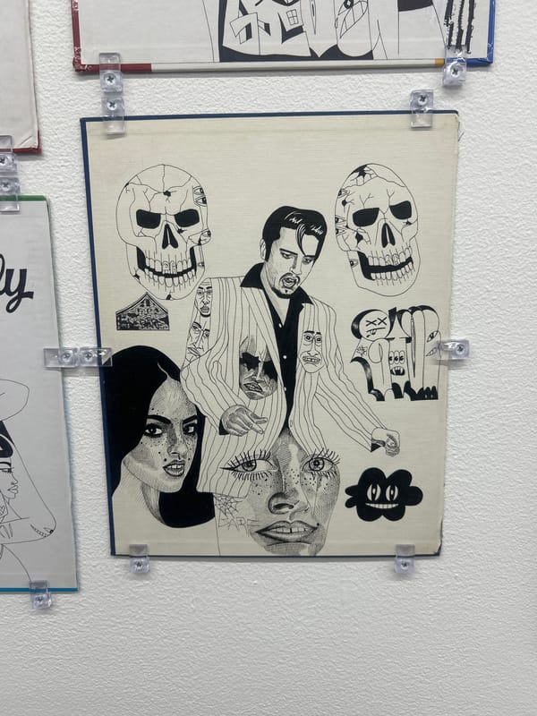 Early morning art gallery documentation captures diverse exhibition display