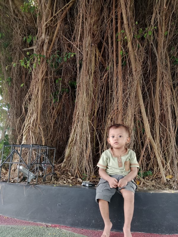Everyday life in a Kecamatan Pati public park