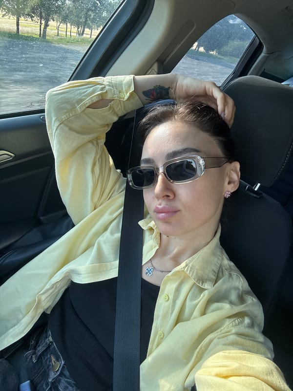 Woman passenger travels through Tbilisi in early morning hours